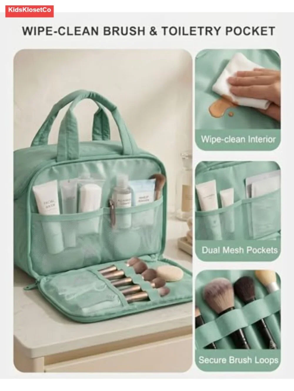 Quilted Toiletry Bag Women Puffy Travel Makeup Organizer Removable Divider